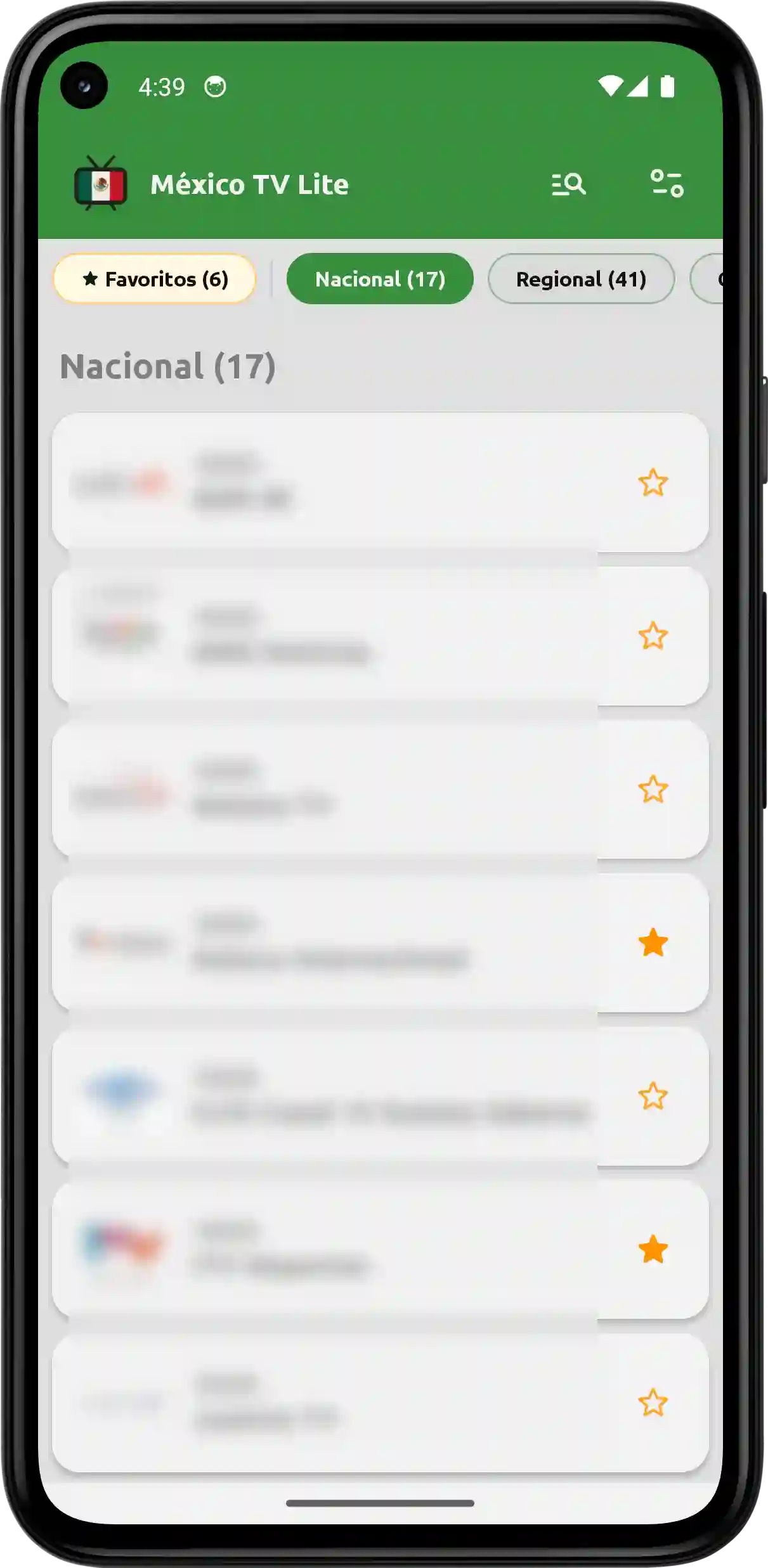 Mexico TV Live en teléfono